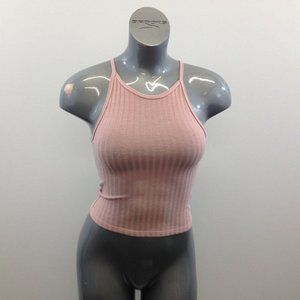 Urban Heritage Women's Fitted Cropped Sleeveless Top Size Medium Rayon Blend